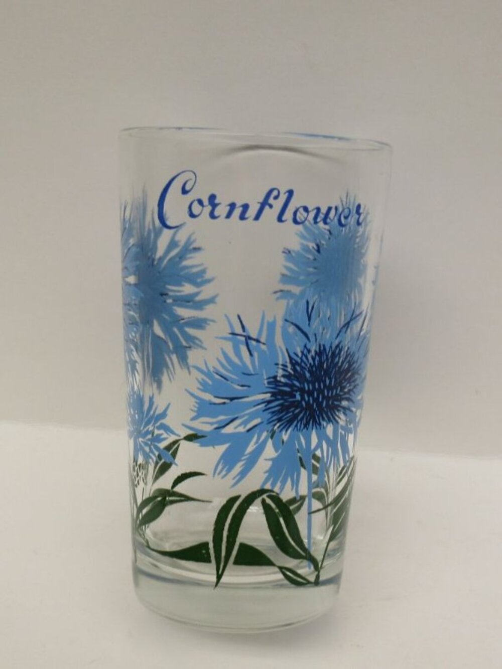 Boscul Vintage Blue CORNFLOWER 5 Inch Peanut Butter Water Glass